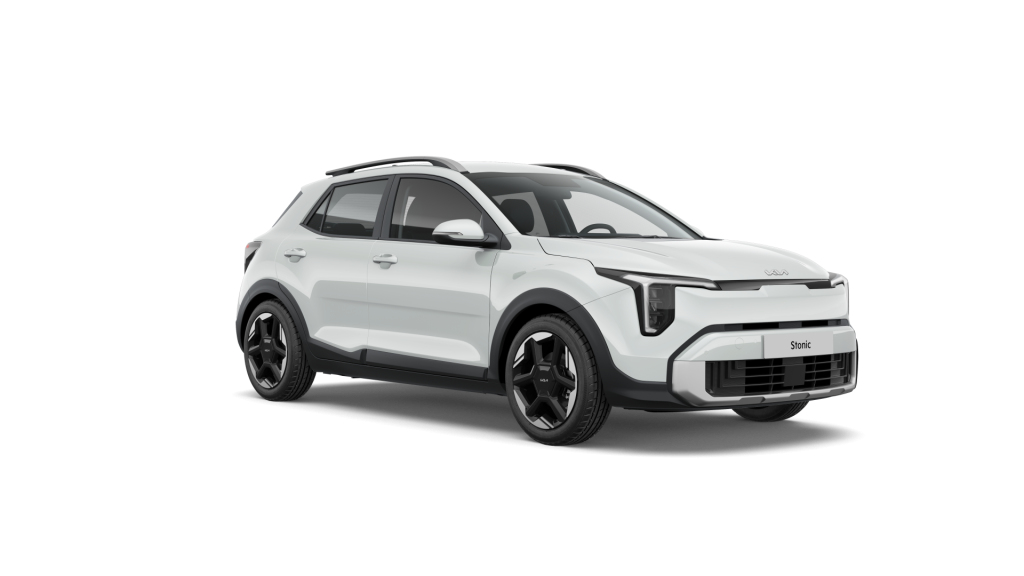 Valkoinen uusi auto Kia Stonic Astrum Autossa.